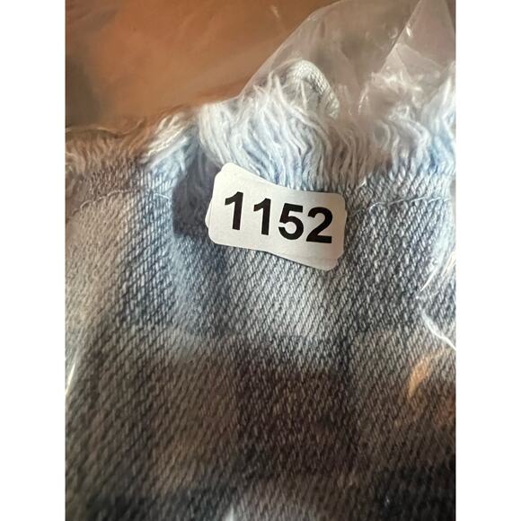 No Boundaries Checkered Denim Shortalls Overalls Junior Size XL 15-17 Re… - Picture 15 of 15